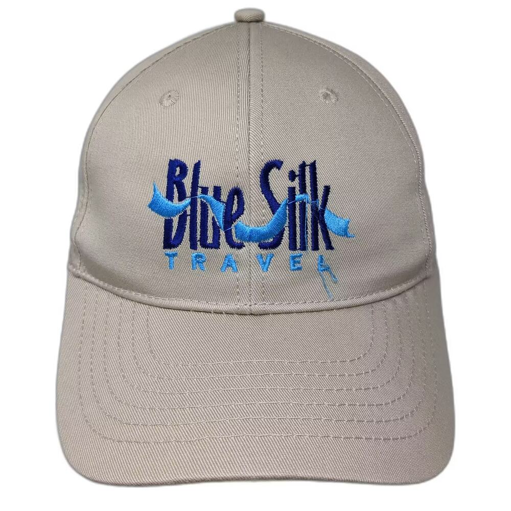 Zetta Baseball Cap Beige Blue One Size Embroidered Travel Logo Slideback Hat